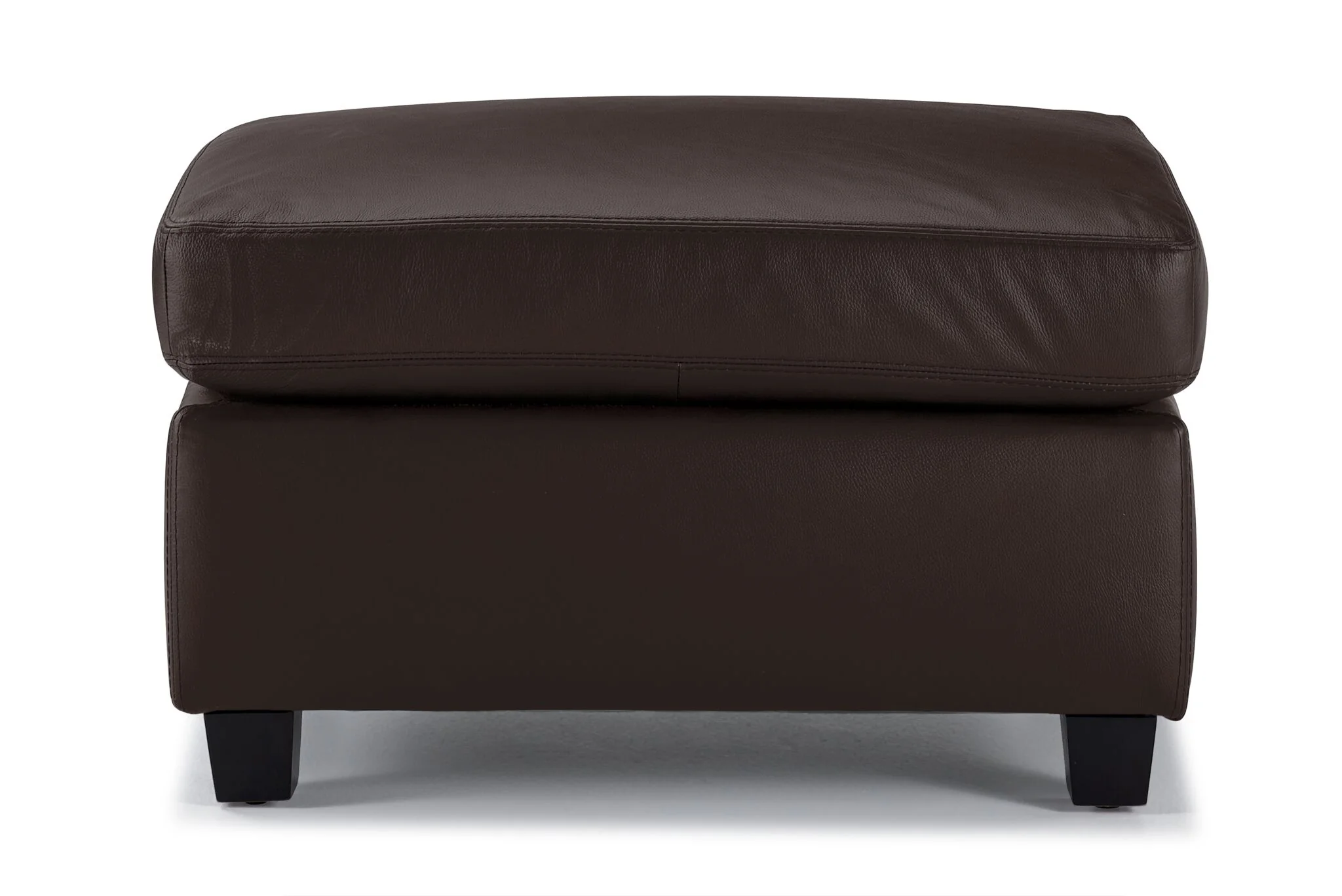 Icon Leather Ottoman - Mocha - Image 2