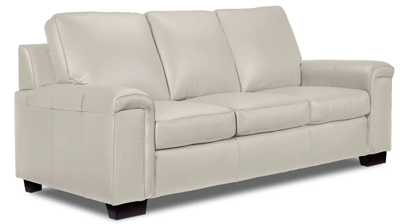 Icon Leather Sofa and Chair Set - Cloud Grey - Image 2