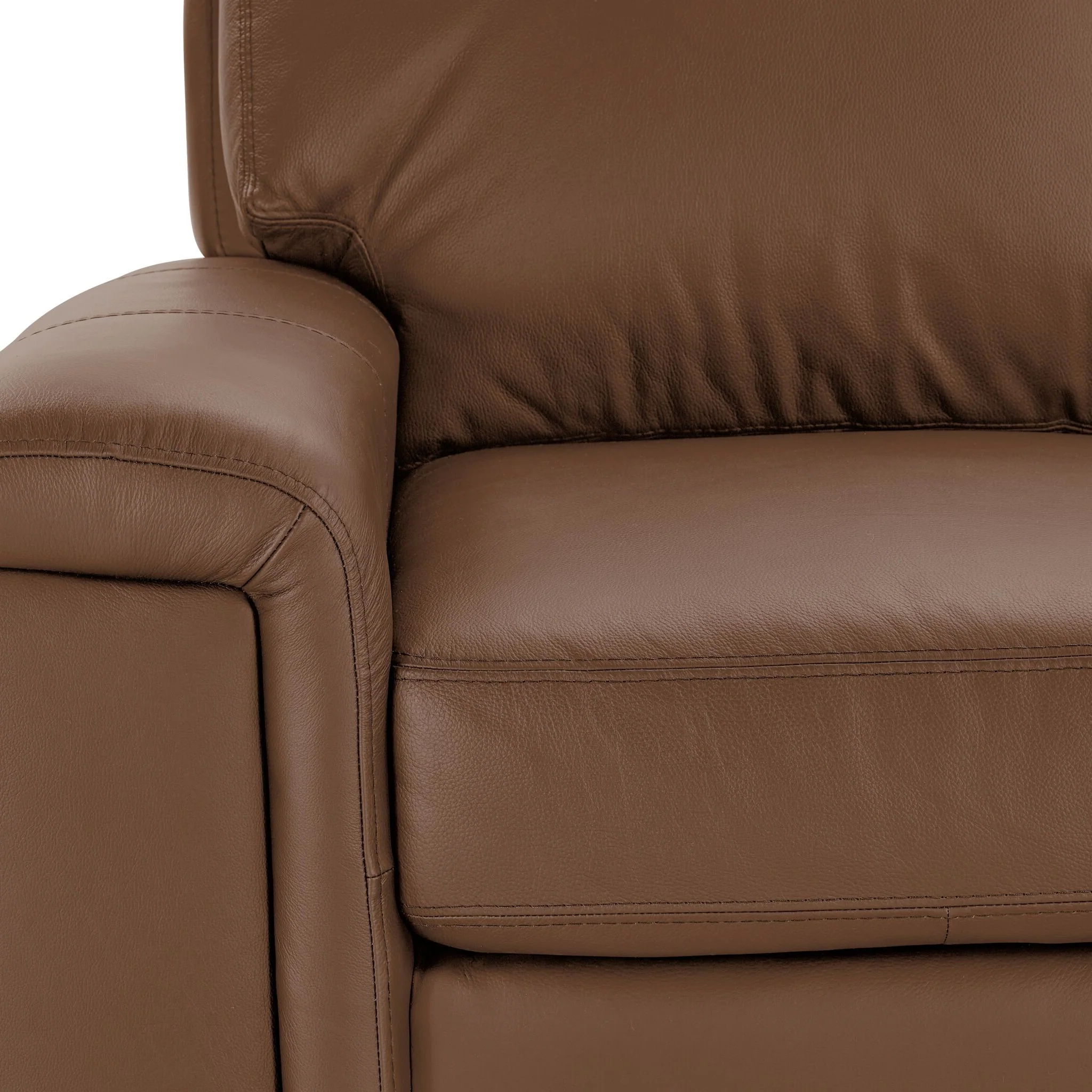 Icon Leather Sofa Chaise - Saddle - Image 3