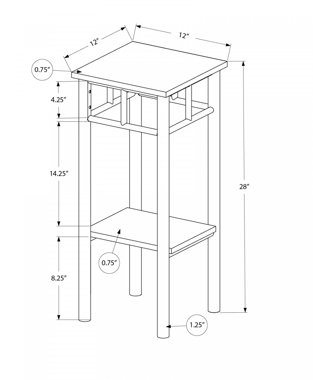 Ilka Side Table - Black - Image 3