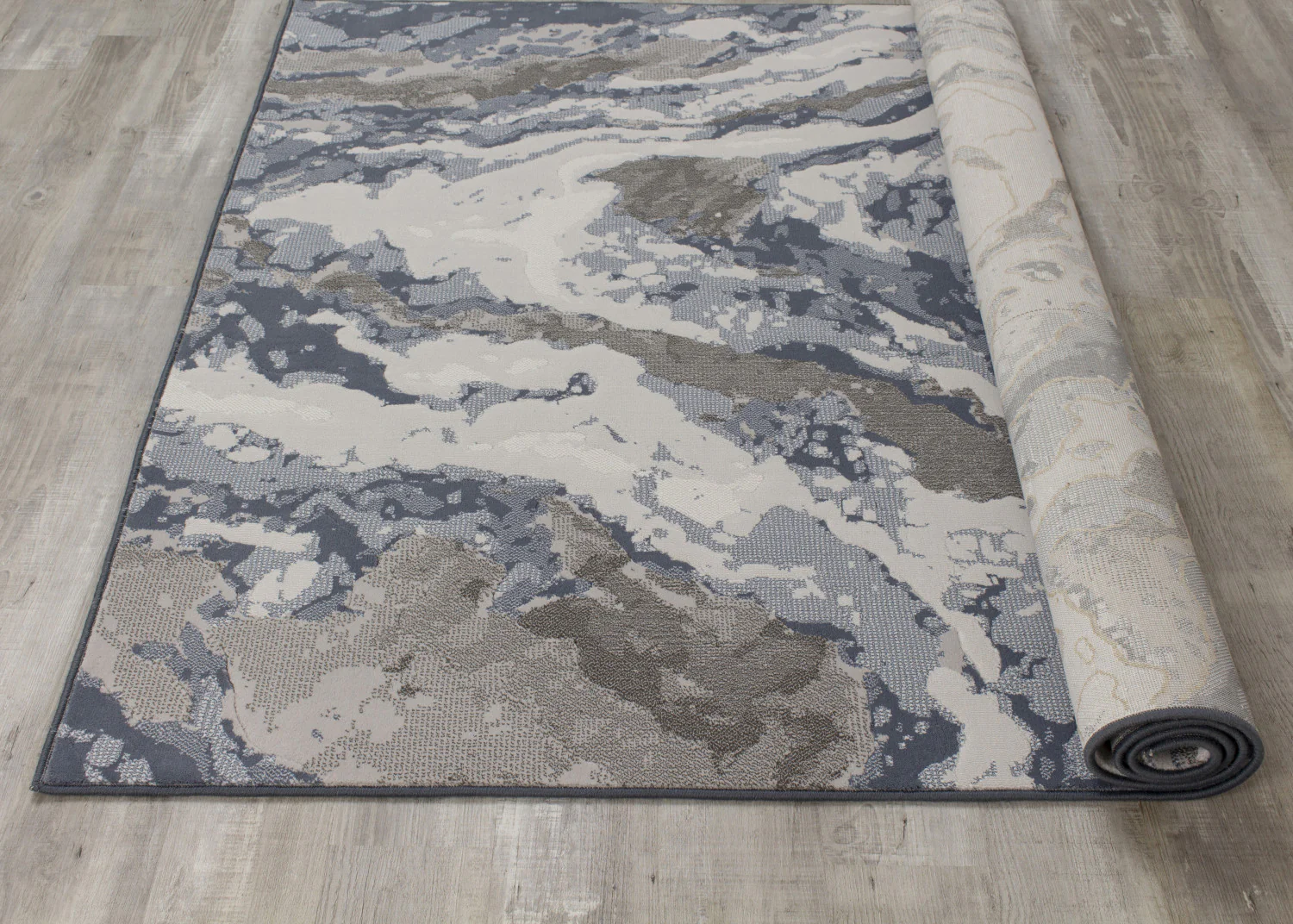 Intrepid Rushing Water Area Rug - 8' X 11' - Blue/Cream - Image 6