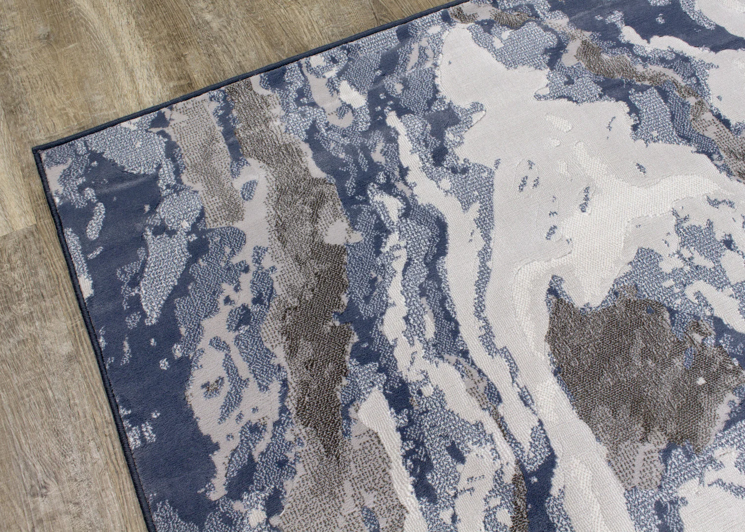 Intrepid Rushing Water Area Rug - 8' X 11' - Blue/Cream - Image 8
