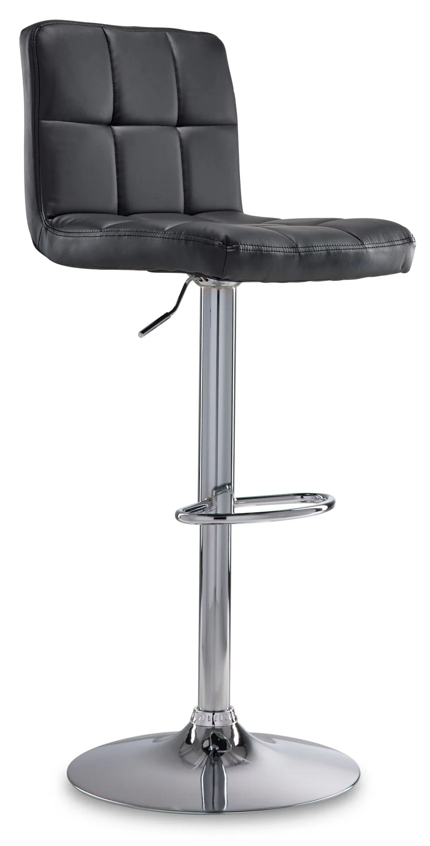 Ivy Bar Height Stool - Black, Chrome - Image 3