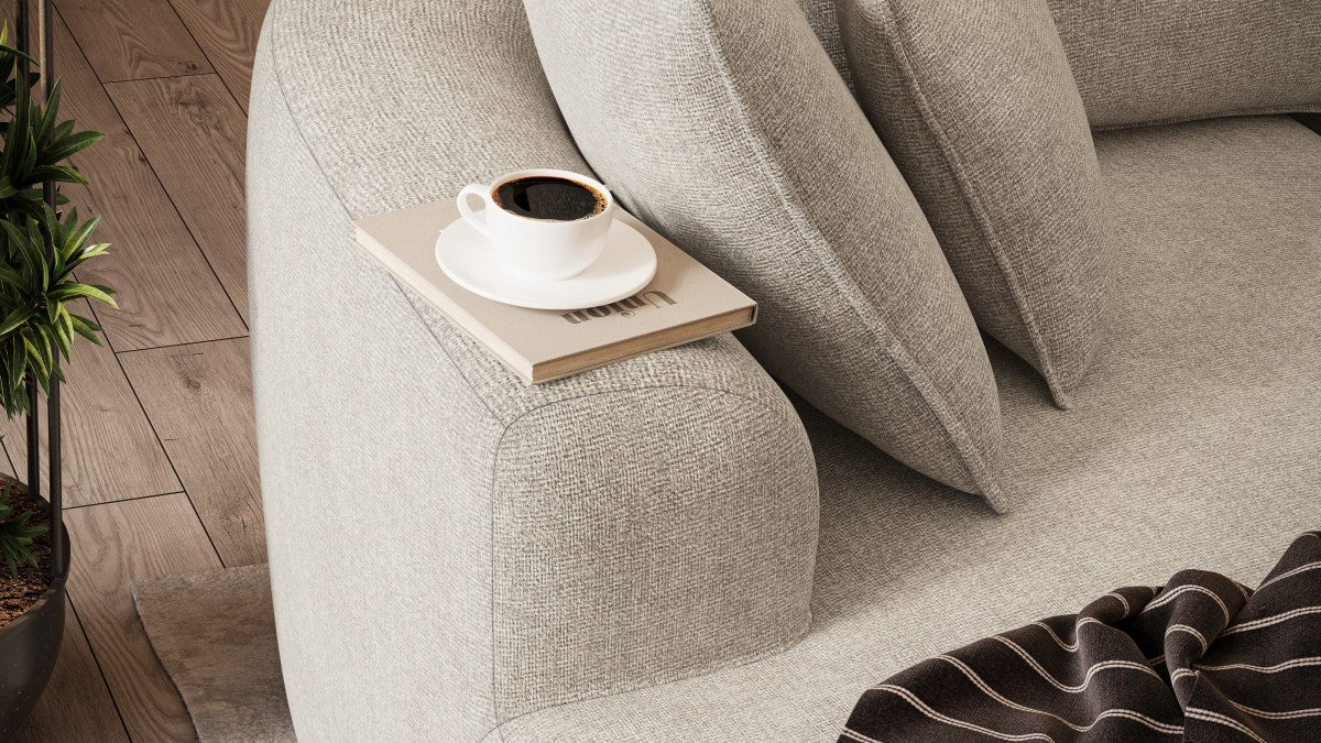 Jade All Foam Sectional - Beige - Image 4