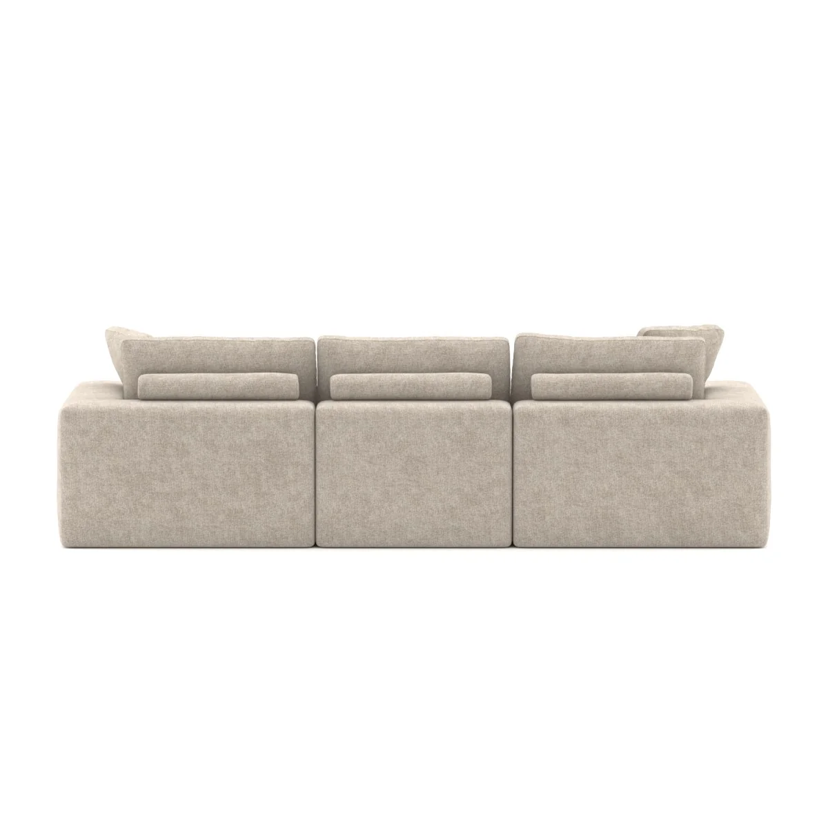 Jade All Foam Sectional - Beige - Image 8