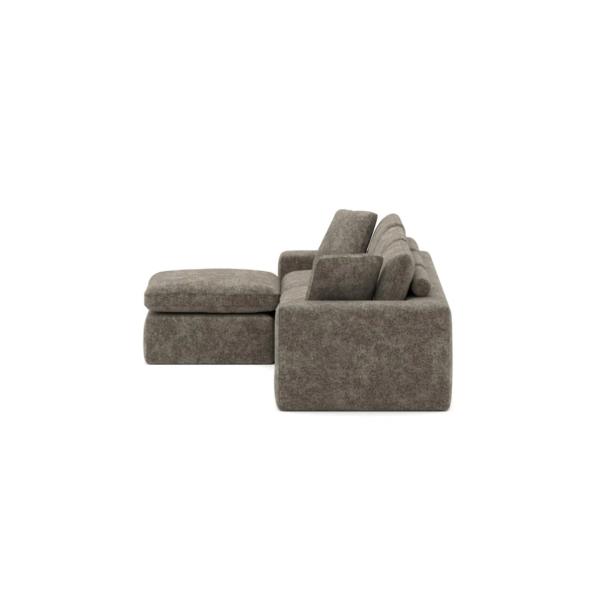 Jade All Foam Sectional - Brown - Image 5