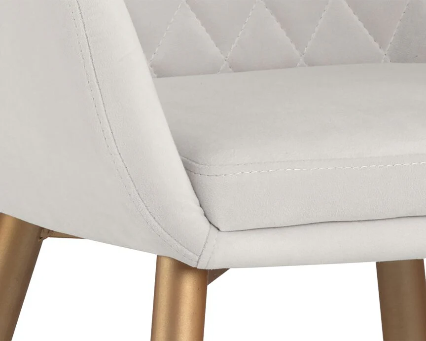 Jayna Armchair - Champagne Gold, Antonio Linen - Image 4