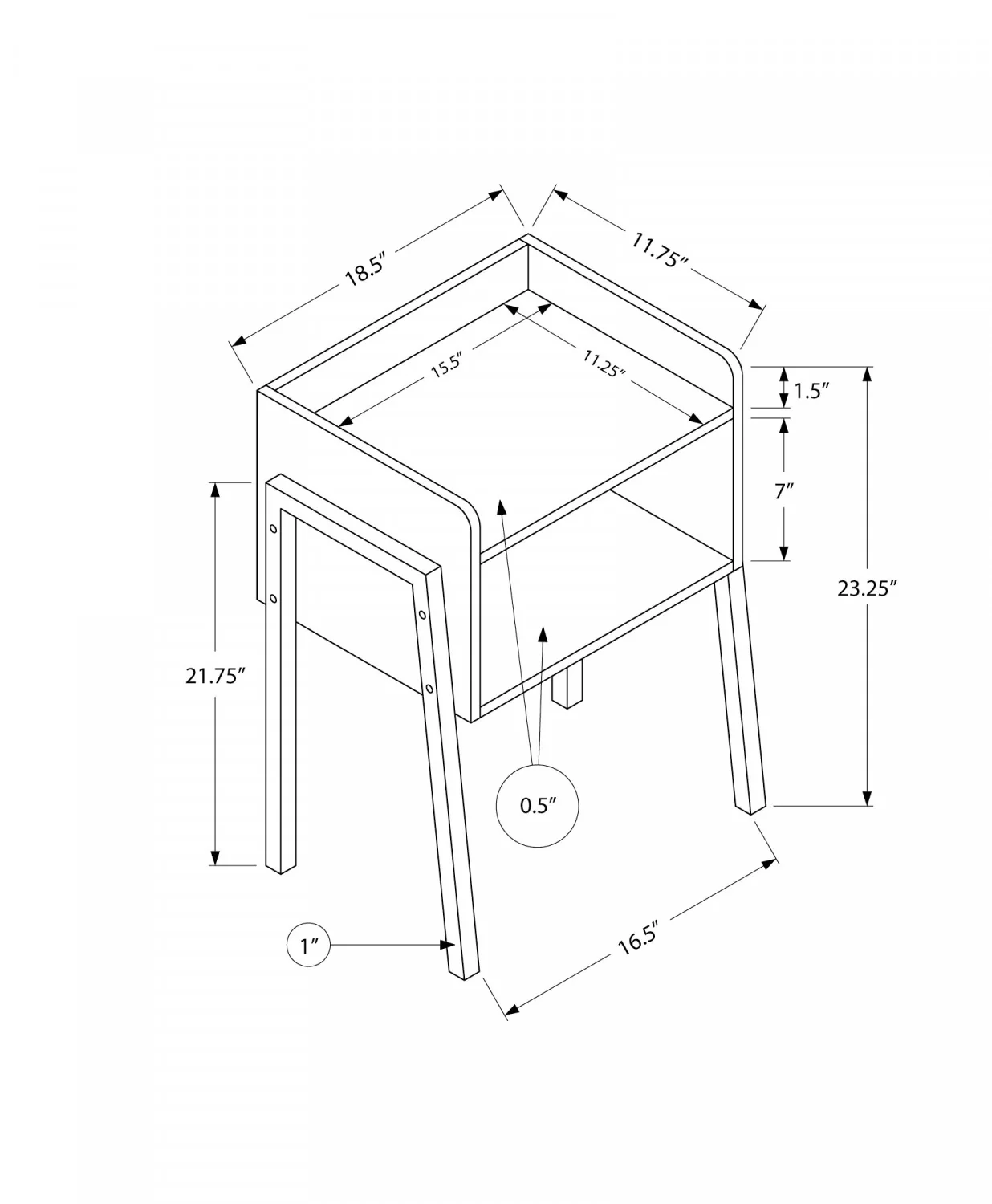 Jora Side Table - Brown - Image 3