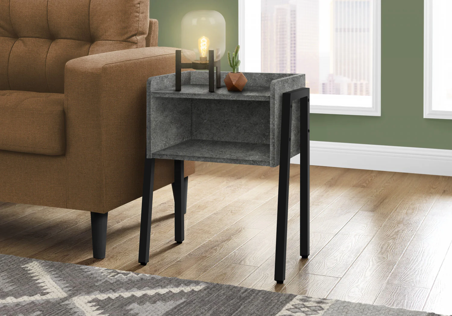 Jora Side Table - Grey Stone - Image 2