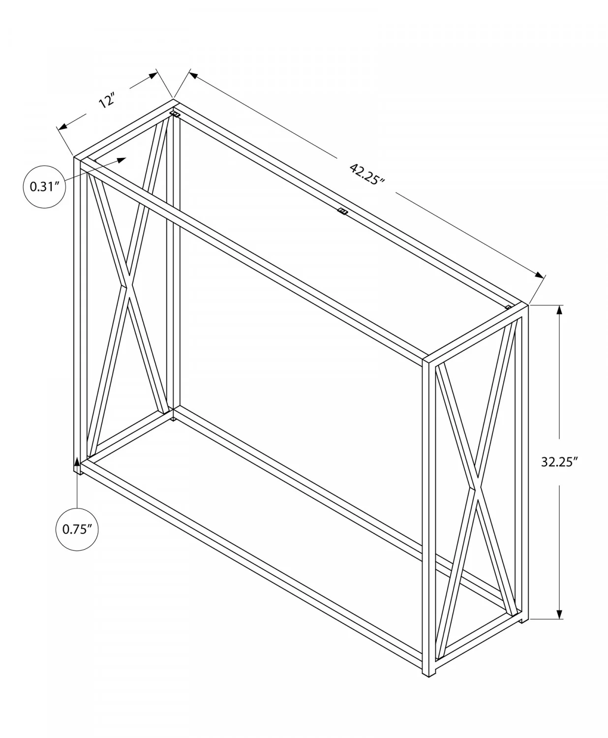 Jora Sofa Table - Gold - Image 3