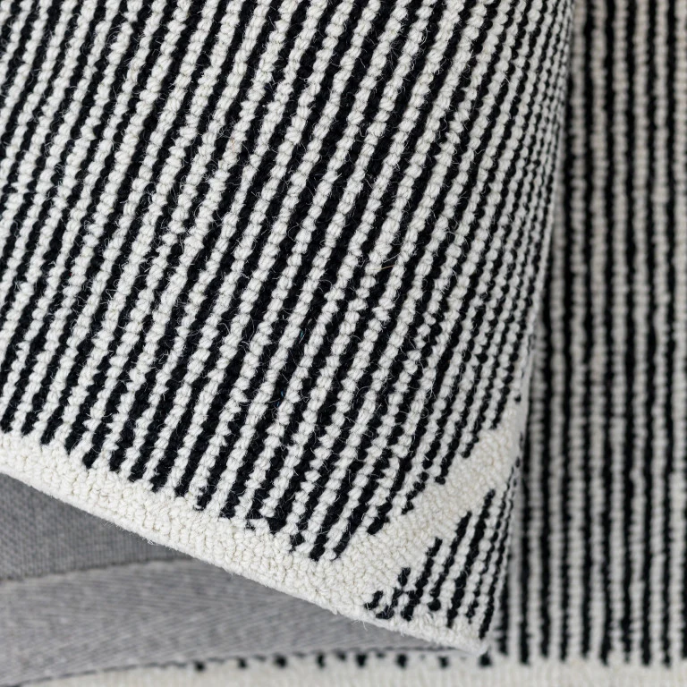 Joris Geometric Rug - 8' x 10' - Black - Image 2