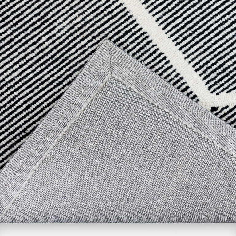 Joris Geometric Rug - 8' x 10' - Black - Image 3