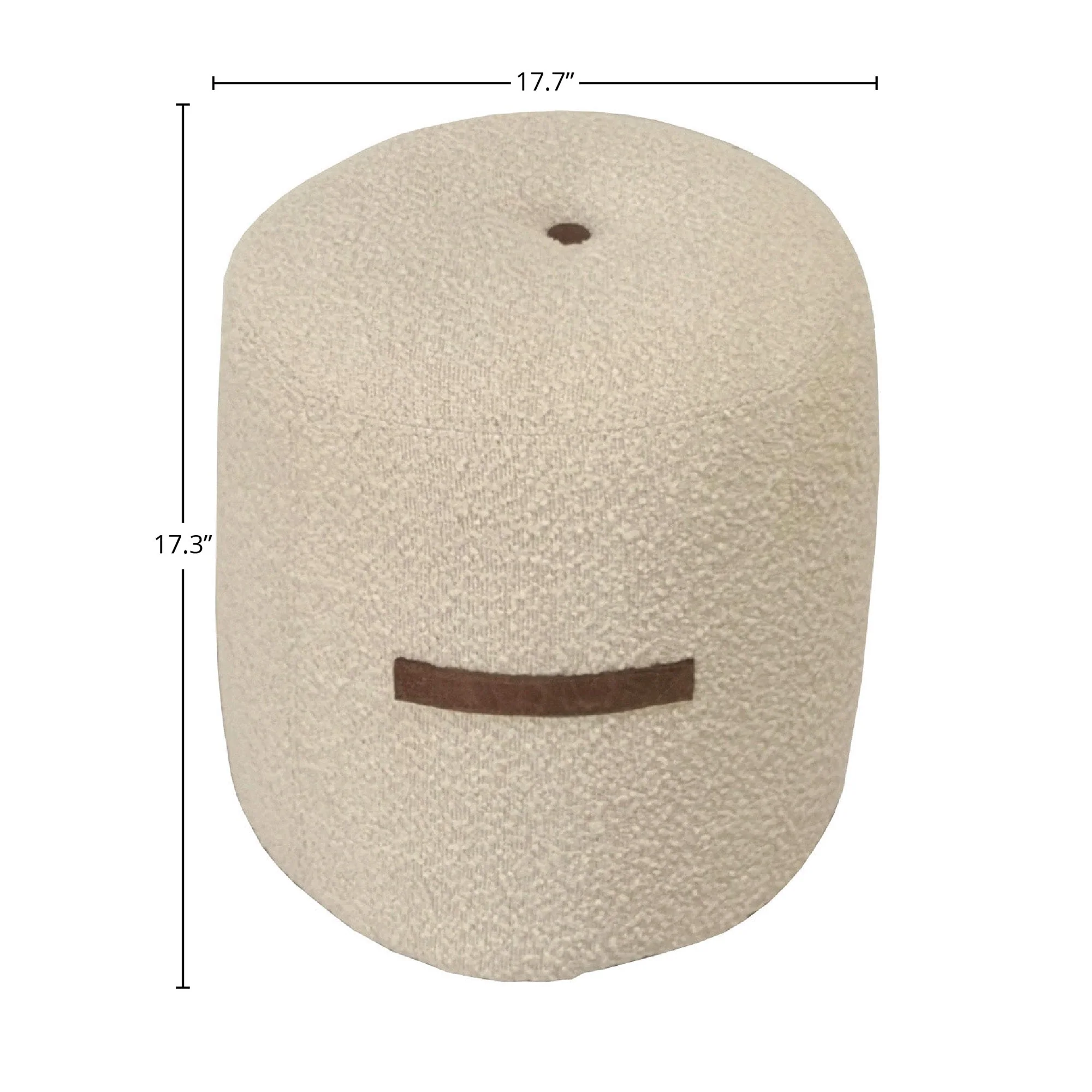 Jorra Cushy Ottoman - Cream - Image 2