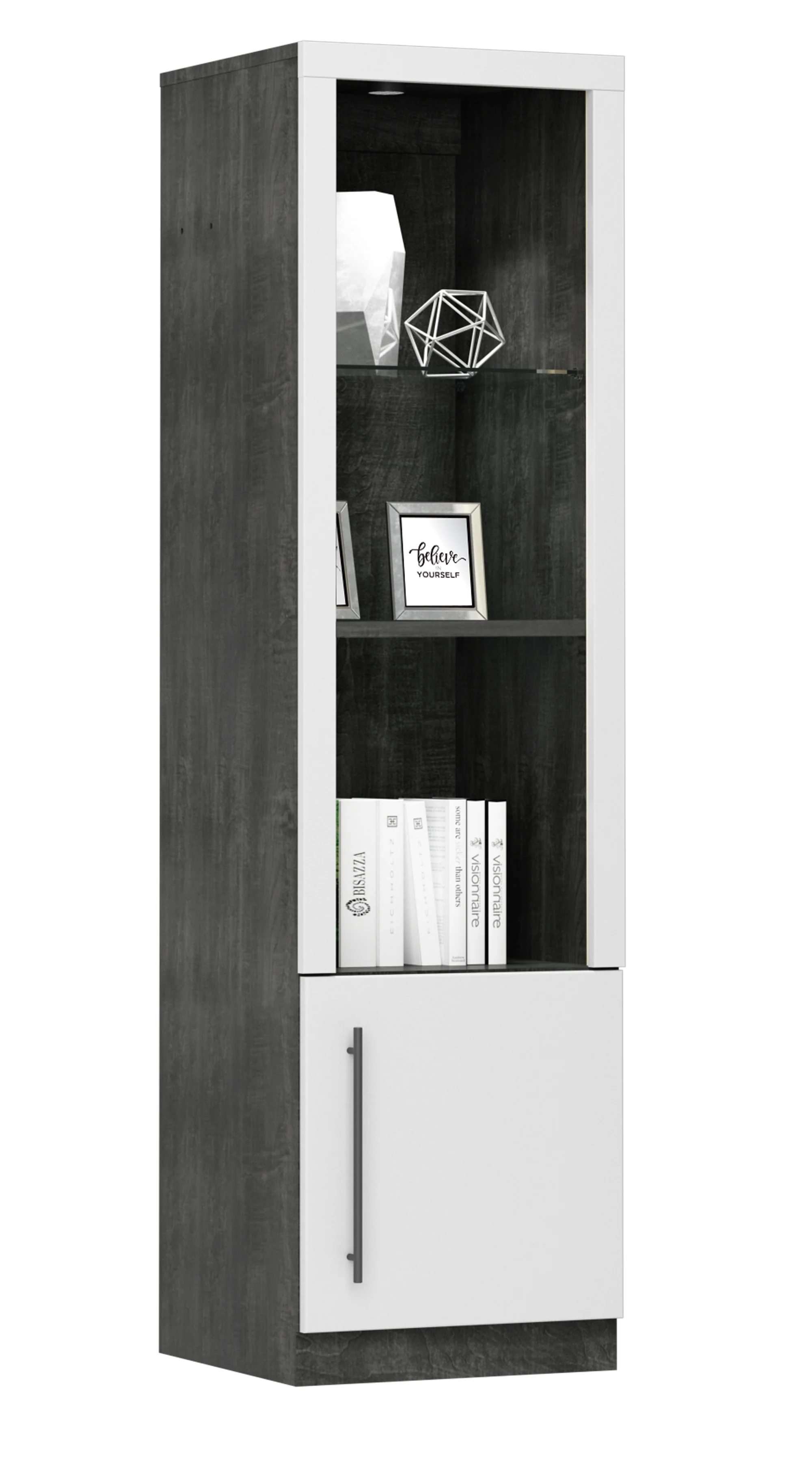 Joshua Entertainment Unit - White/Grey - Image 3