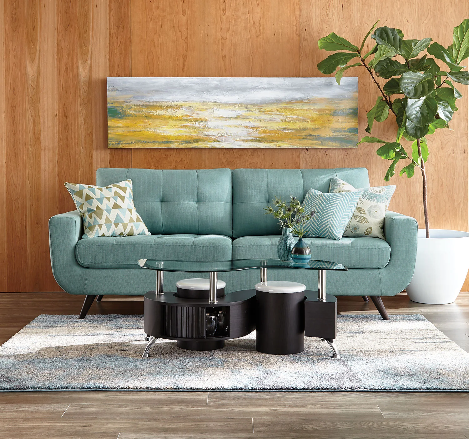 Julian Sofa - Teal - Image 2