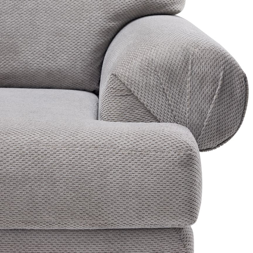 Jupiter 2-Piece Sectional with Left-Facing Chaise - Ash Grey - Image 4