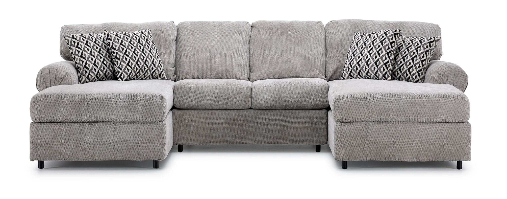 Jupiter 3-Piece Sectional - Ash Grey - Image 2