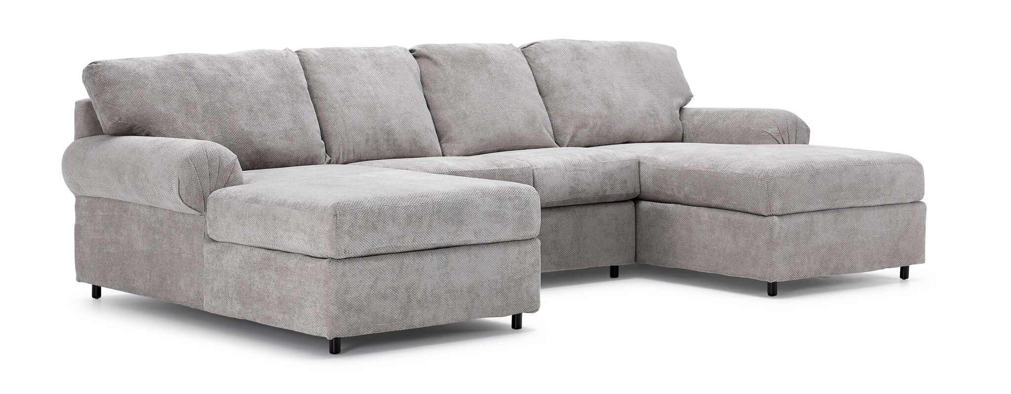 Jupiter 3-Piece Sectional - Ash Grey - Image 4