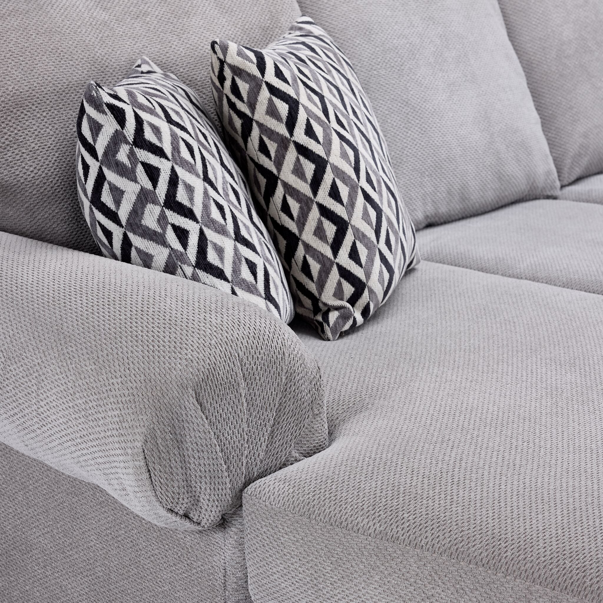 Jupiter 4-Piece Sectional with Left-Facing Chaise - Ash Grey - Image 7