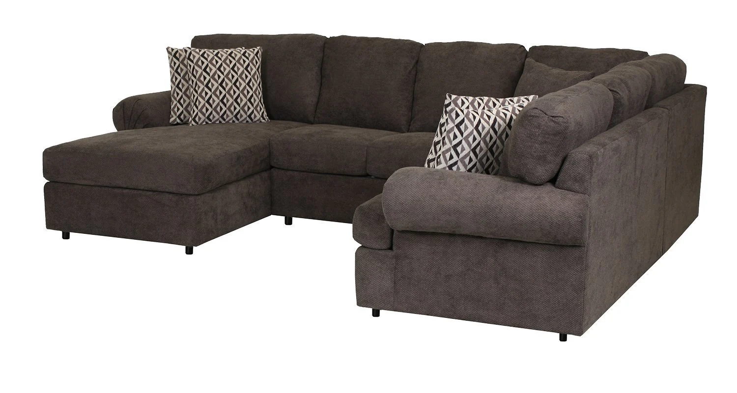 Jupiter 4-Piece Sectional with Left-Facing Chaise - Carbon - Image 3
