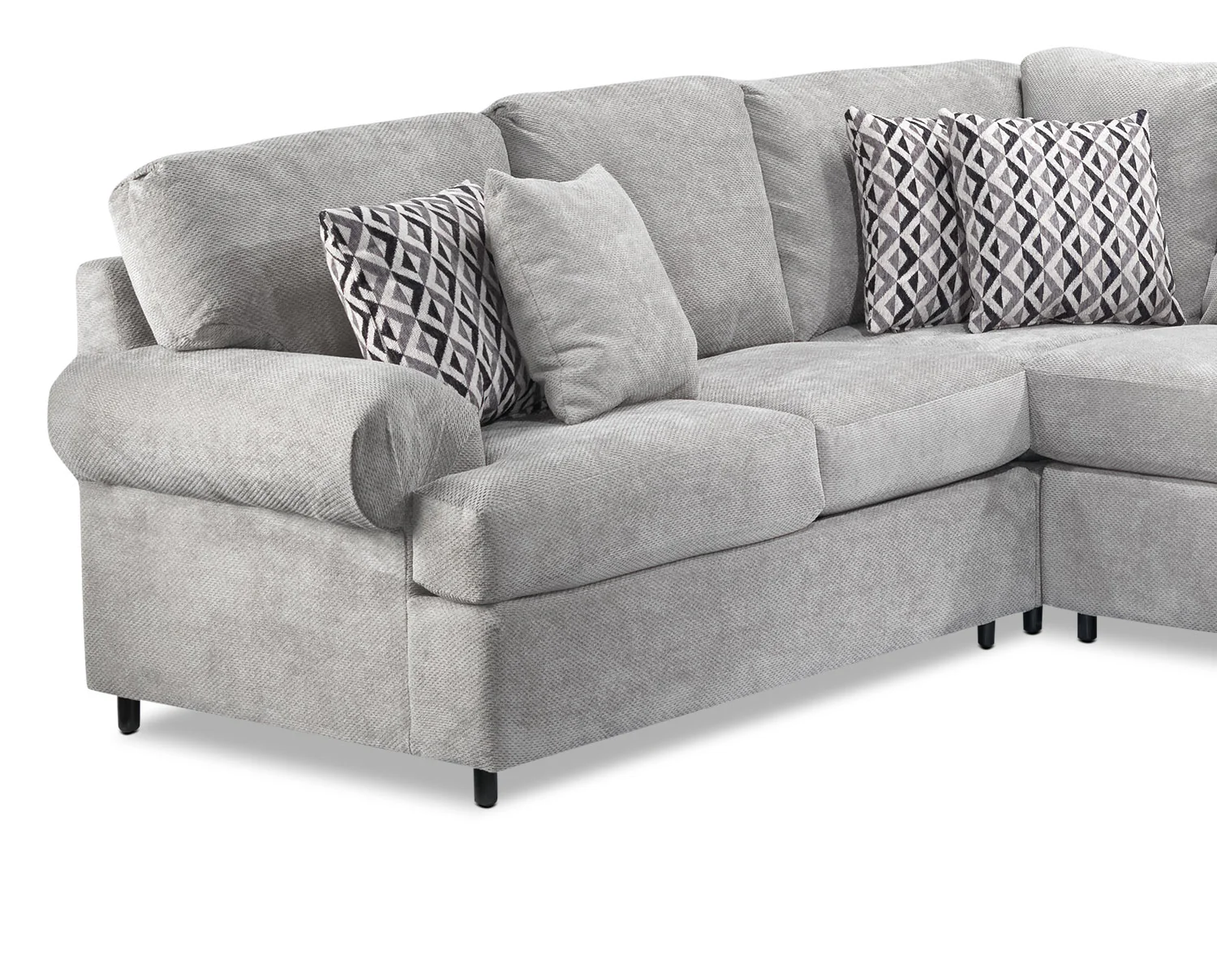 Jupiter 4-Piece Sectional with Right-Facing Chaise - Ash Grey - Image 6