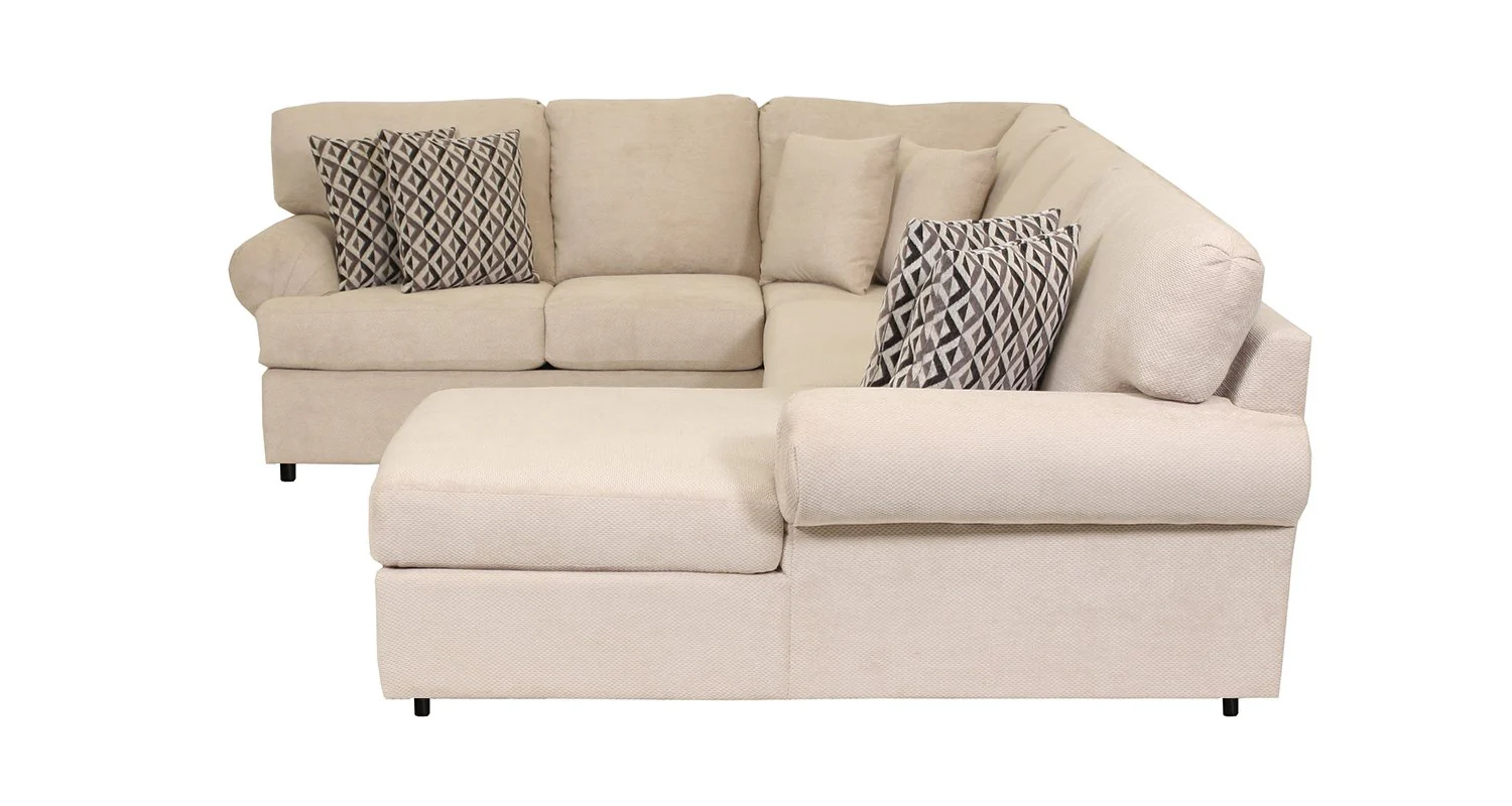 Jupiter 4-Piece Sectional with Right-Facing Chaise - Flax - Image 8