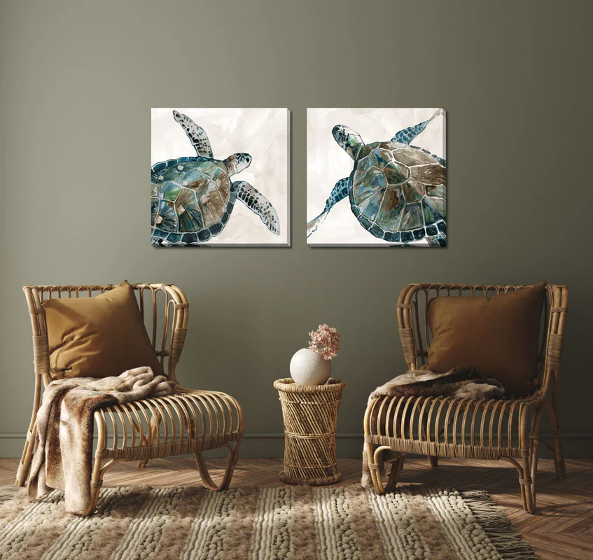 Just Keep Swimming II Wall Art - Blue - 18 X 18 - Image 2
