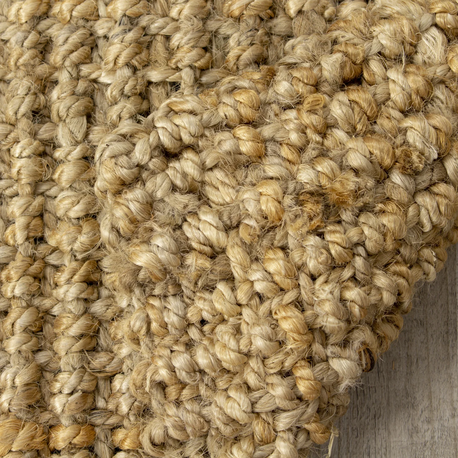 Jute Chunky Boucle Area Rug - 3' X 5' - Beige - Image 6