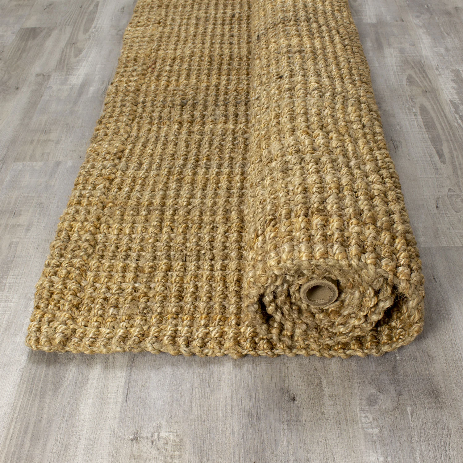 Jute Chunky Boucle Area Rug - 3' X 5' - Beige - Image 7