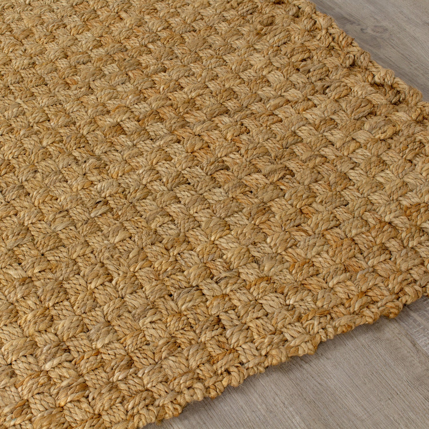 Jute Basketweave Area Rug - 5' X 8' - Beige - Image 4