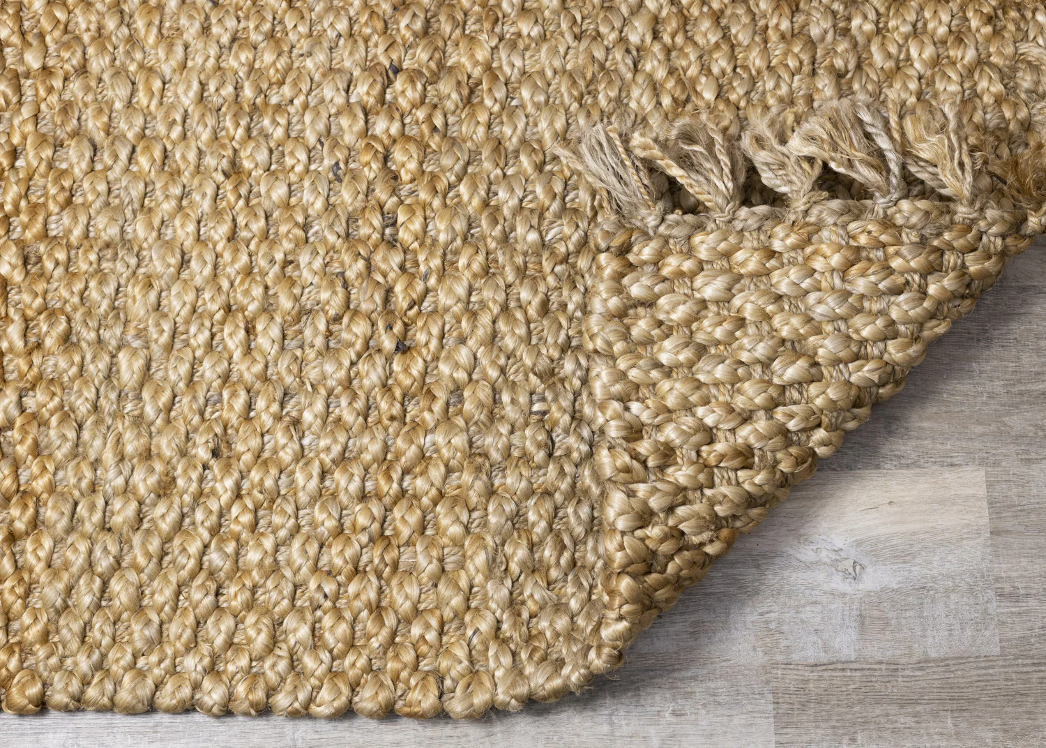 Jute Braided Area Rug - 5' X 8' - Beige - Image 6