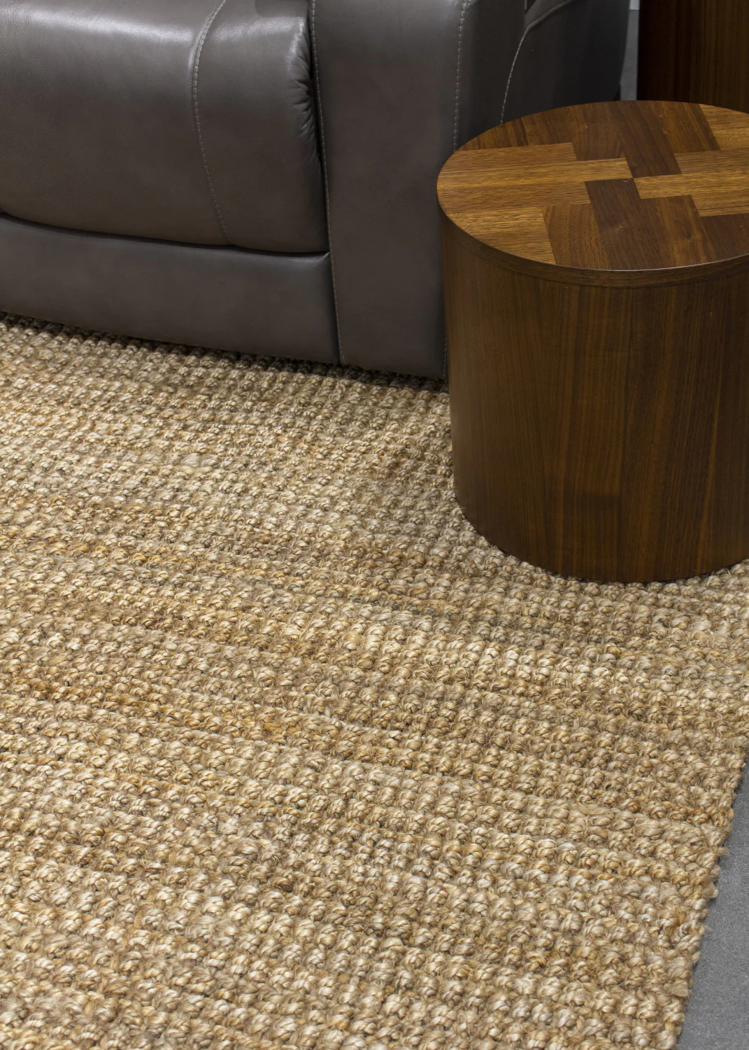 Jute Chunky Boucle Area Rug - 5' X 8' - Beige - Image 9