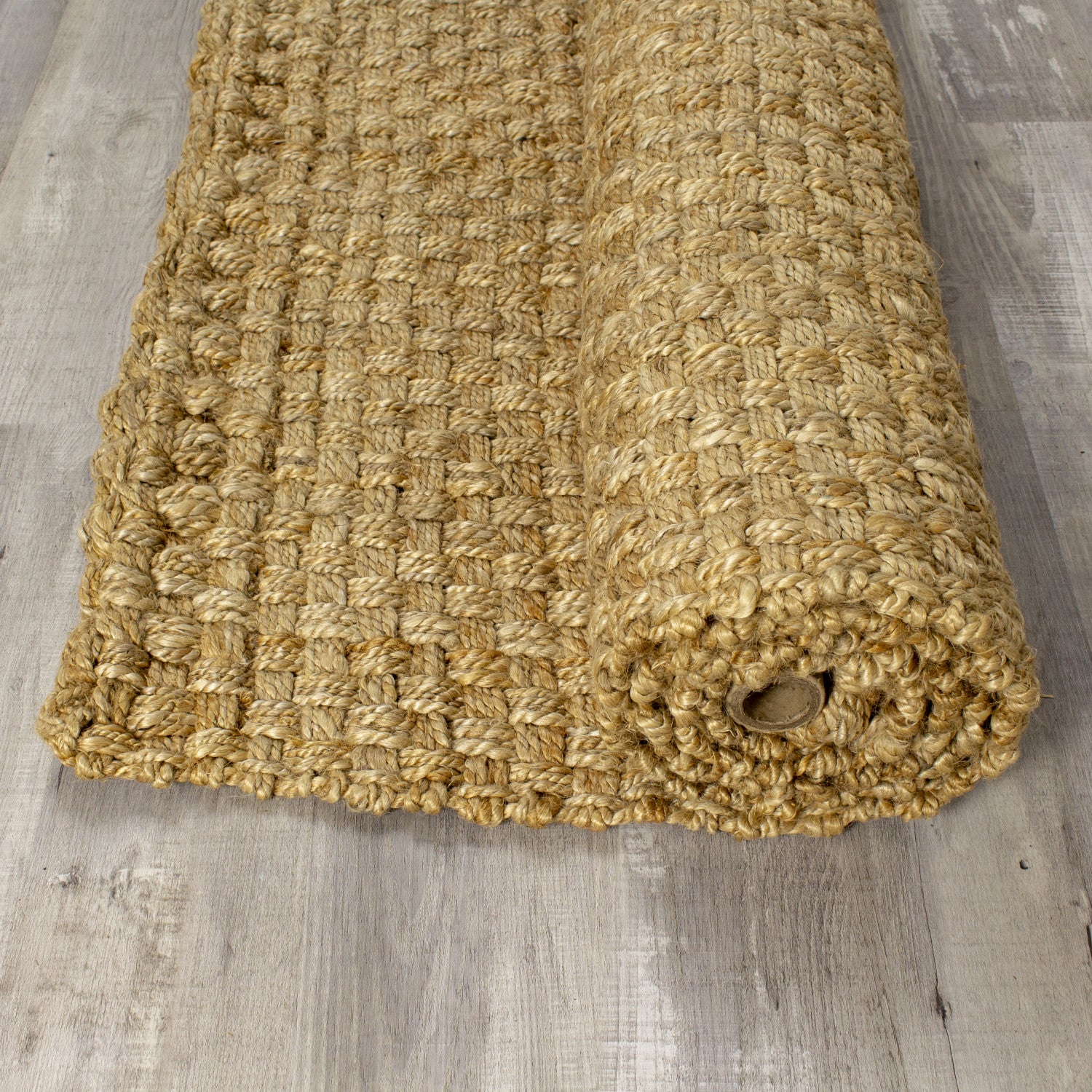 Jute Basketweave Area Rug - 8' X 11' - Beige - Image 7