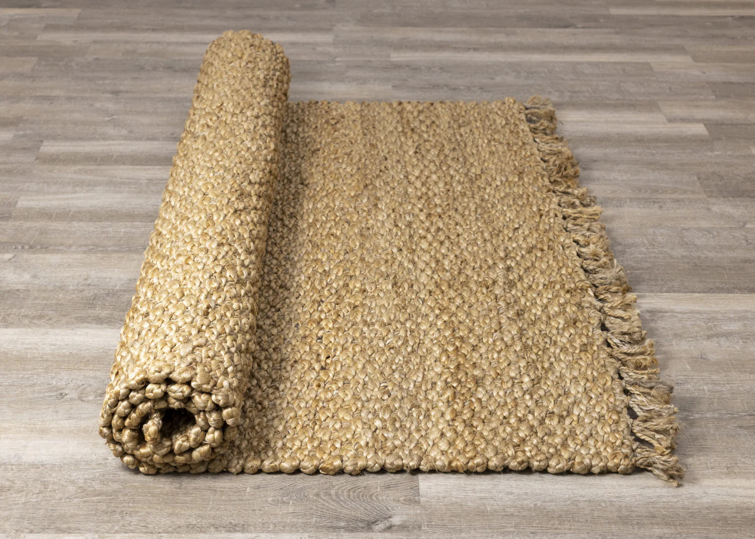 Jute Braided Area Rug - 8' X 11' - Beige - Image 7