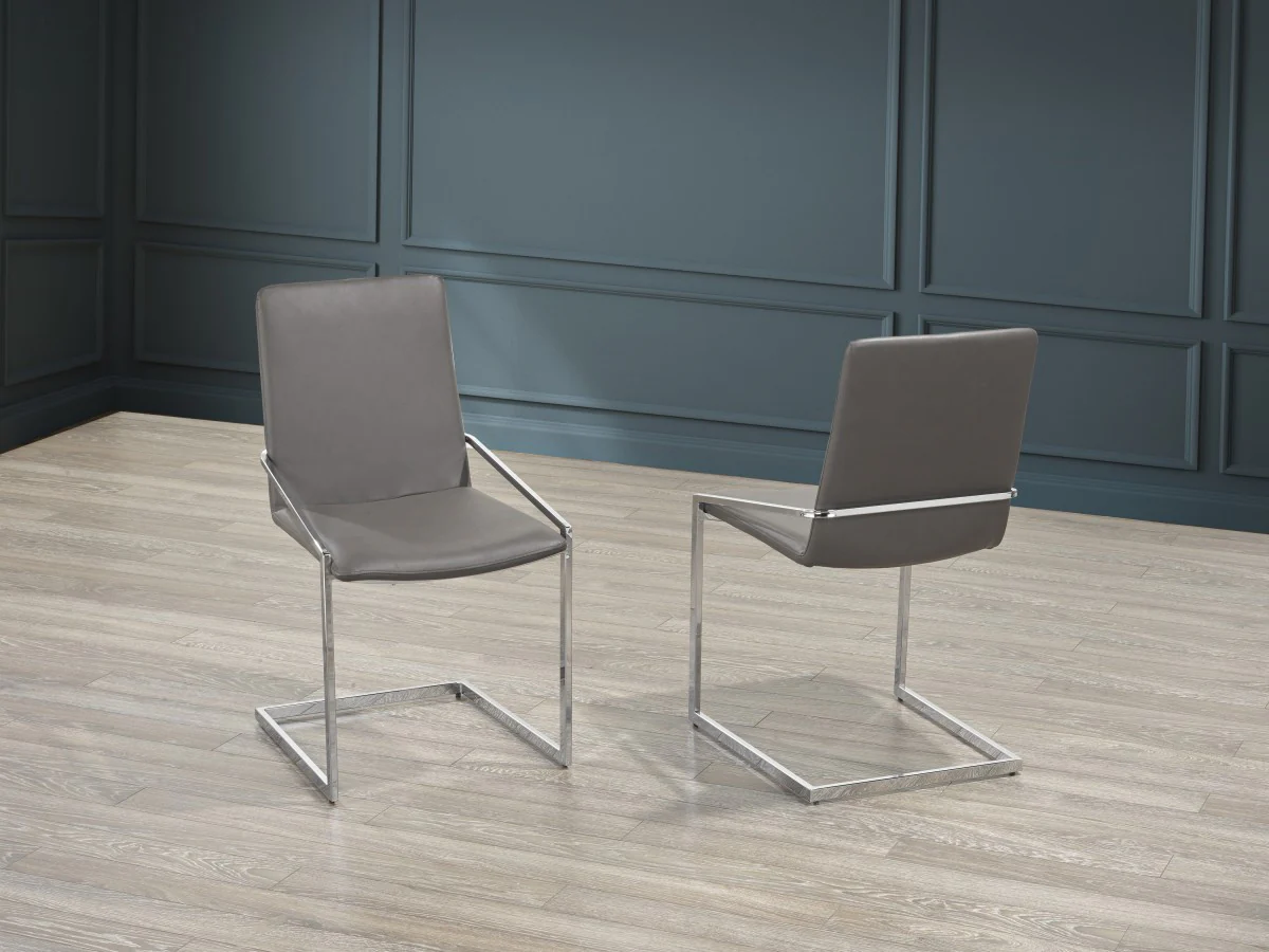 Kael Dining Chair - Grey - Set of Two - Image 2