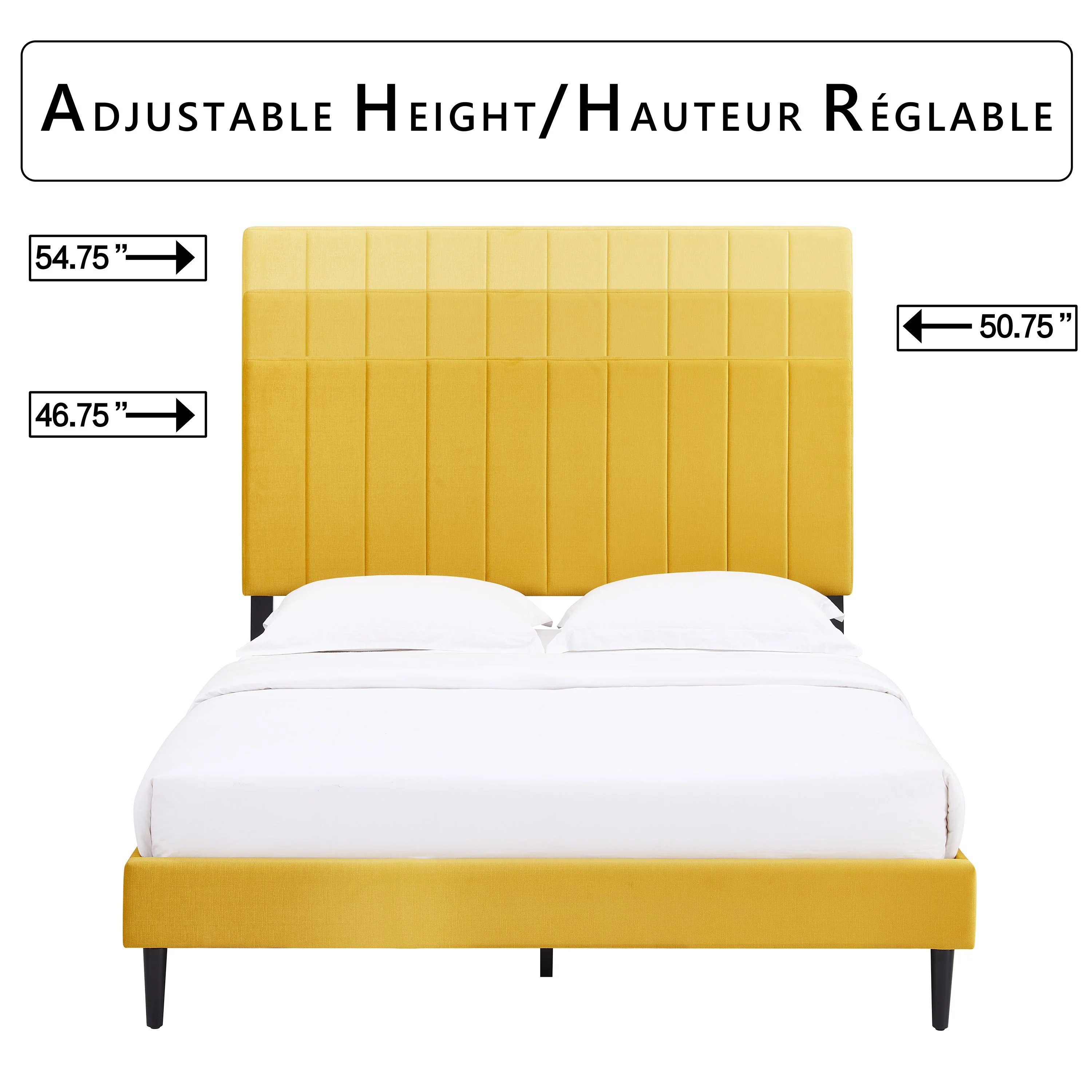 Kalina 3-Piece Queen Bed - Mustard - Image 5