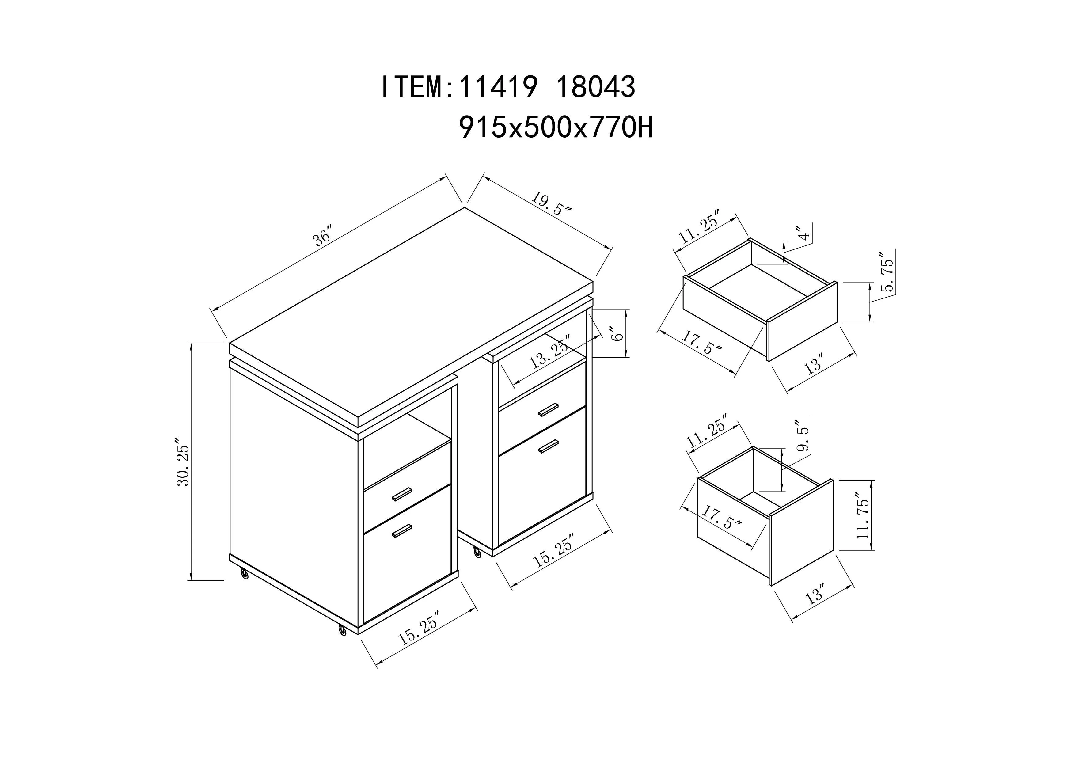 Kamala Expandable Office Desk - Dark Cherry - Image 4