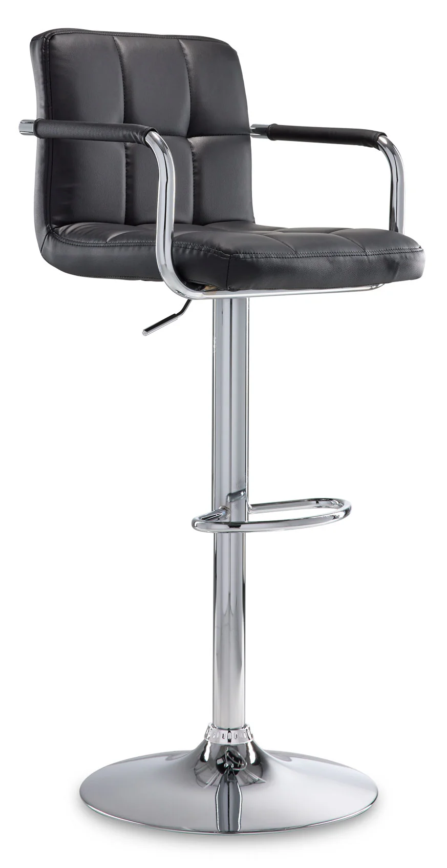 Kane Bar Height Stool - Black, Chrome - Image 3