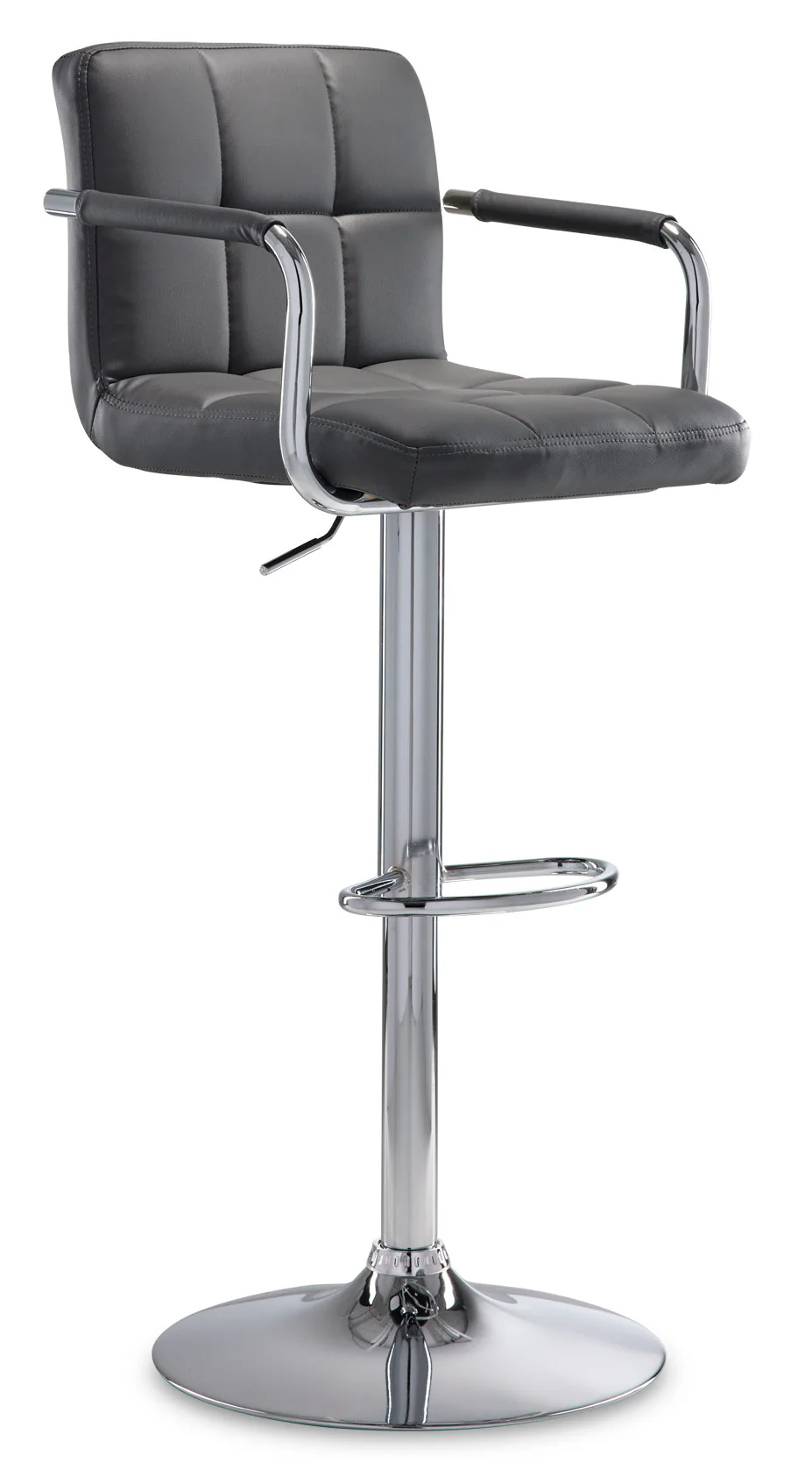 Kane Bar Height Stool - Grey, Chrome - Image 3