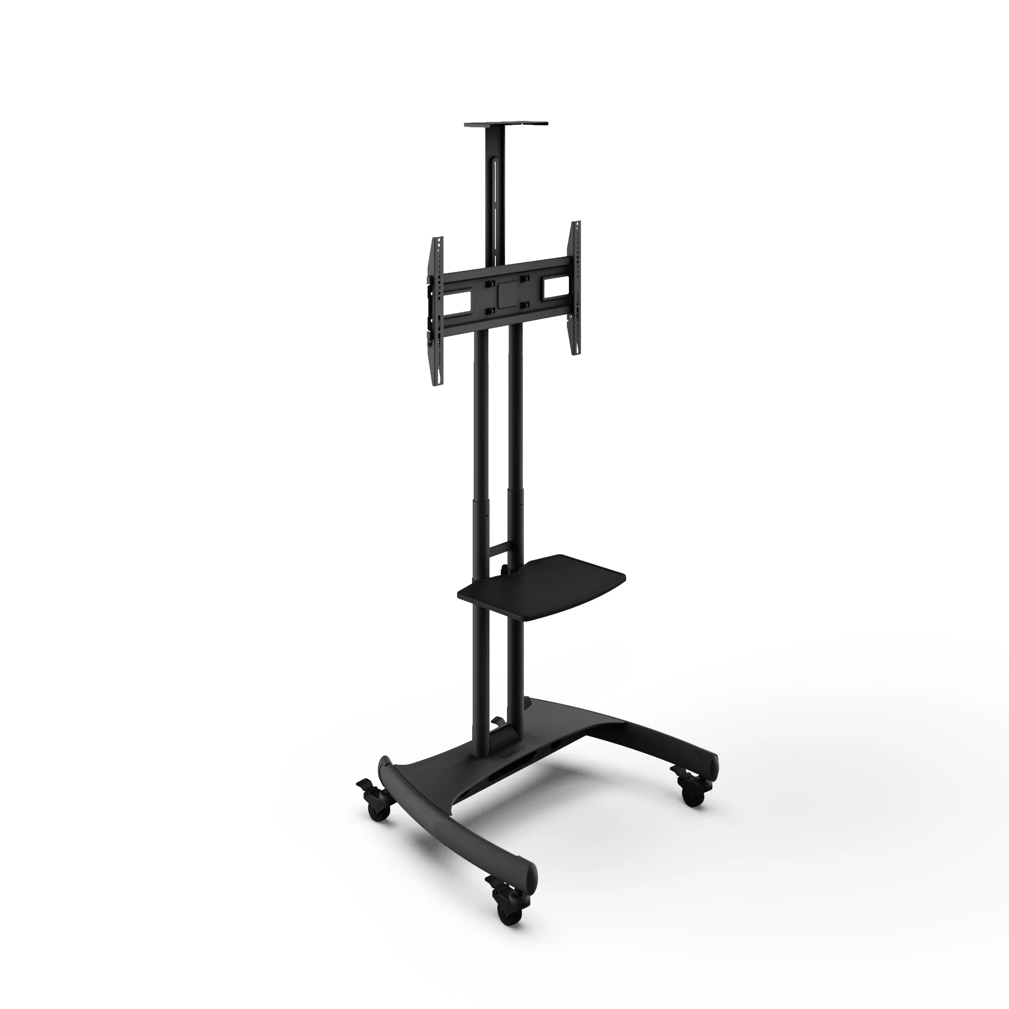 Kanto Black Height Adjustable Mobile TV Cart with Adjustable Shelf for 37" to 65" TVs - MTM65PL - Image 3