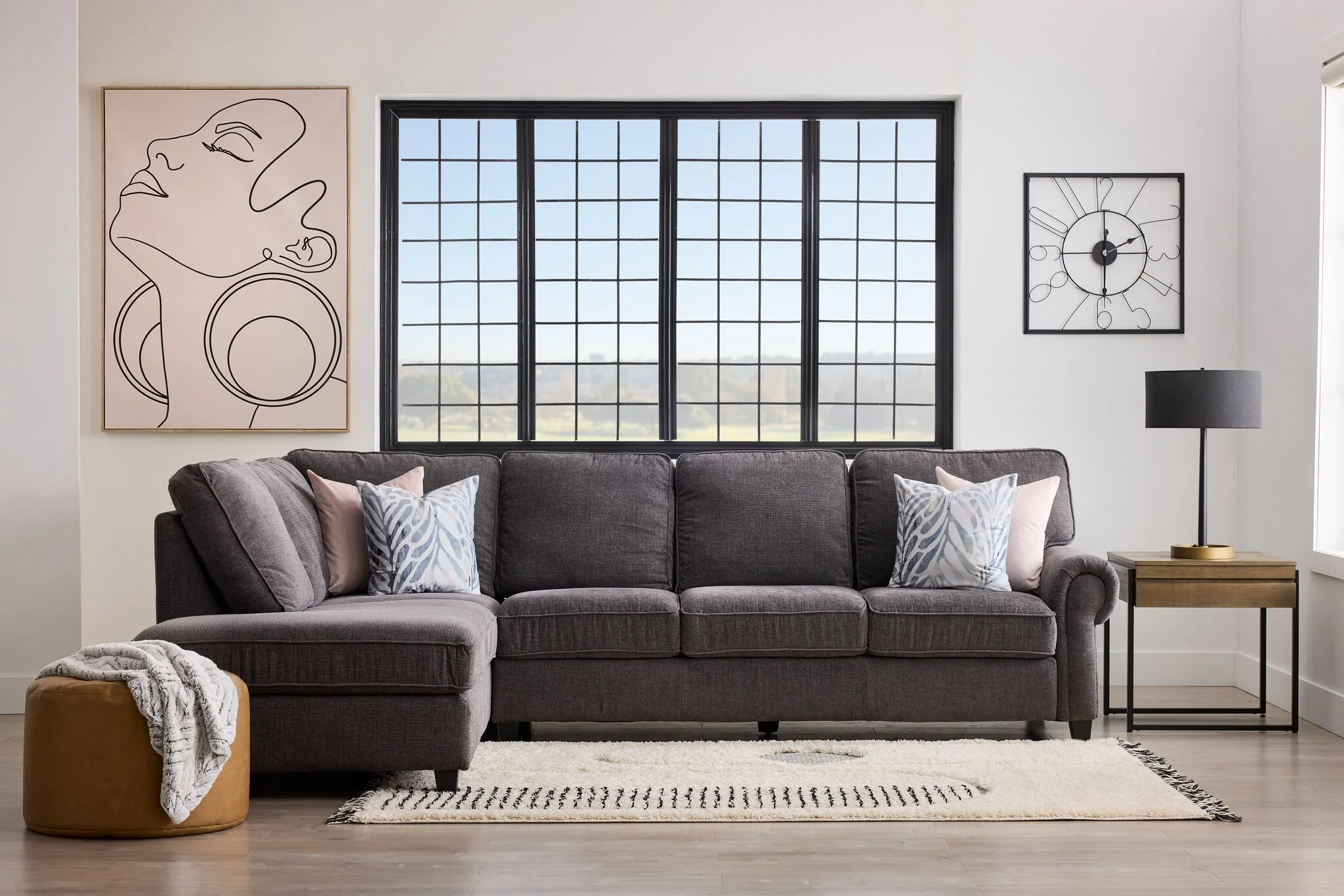 Kasey 2-Piece Sectional with Left Facing Chaise - Grey - Image 4