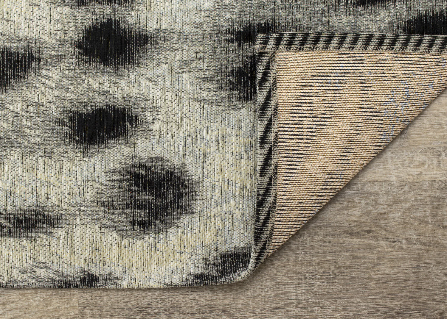 Kathy Leopard Print Area Rug - 5' X 8' - Grey/Black - Image 5