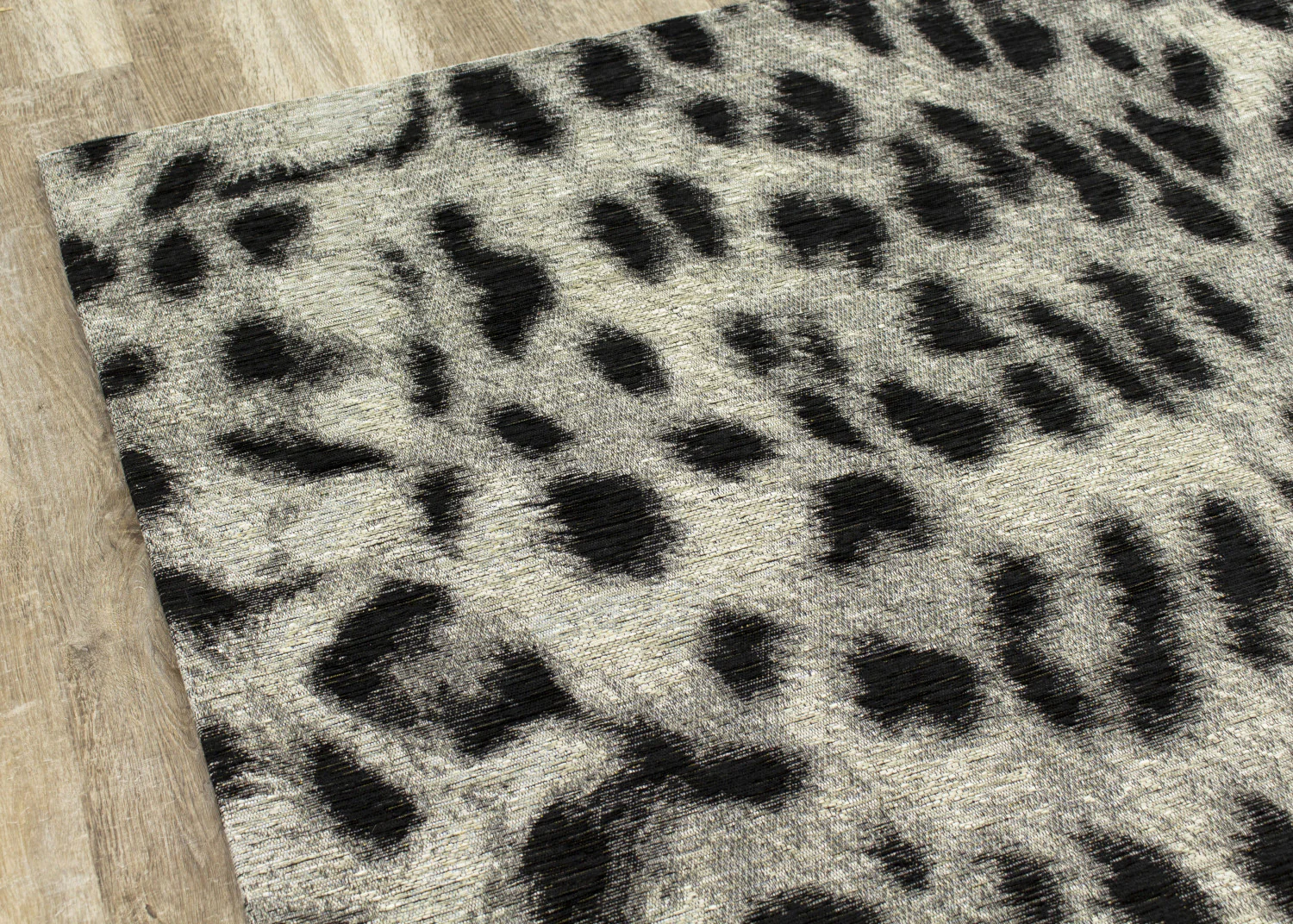 Kathy Leopard Print Area Rug - 5' X 8' - Grey/Black - Image 8