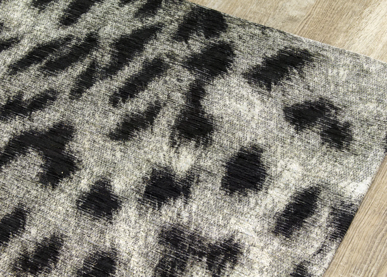Kathy Leopard Print Area Rug - 8' X 11' - Grey/Black - Image 3