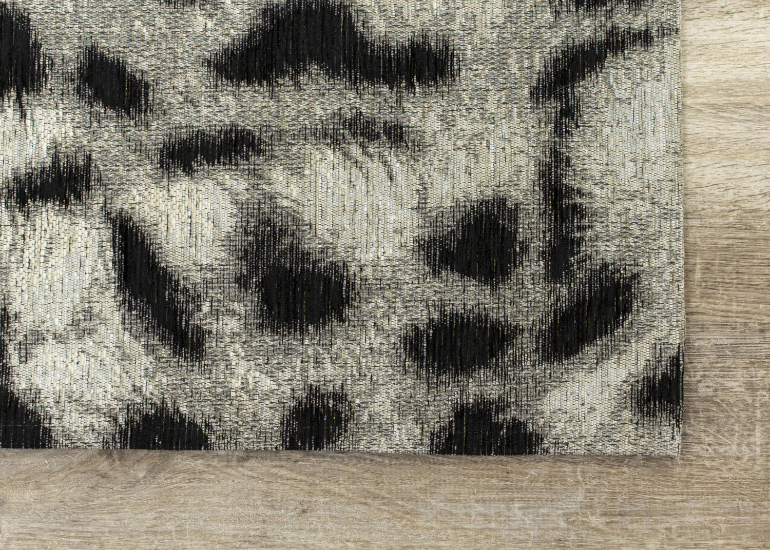 Kathy Leopard Print Area Rug - 8' X 11' - Grey/Black - Image 4