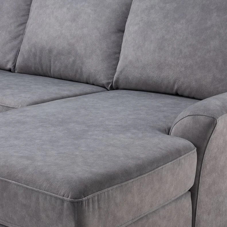 Kaylin 4-Piece Sectional with Right-Facing Chaise - Grey - Image 4