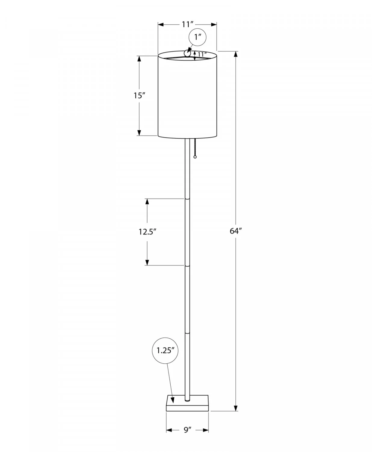 Keaton Floor Lamp - Black - Image 3