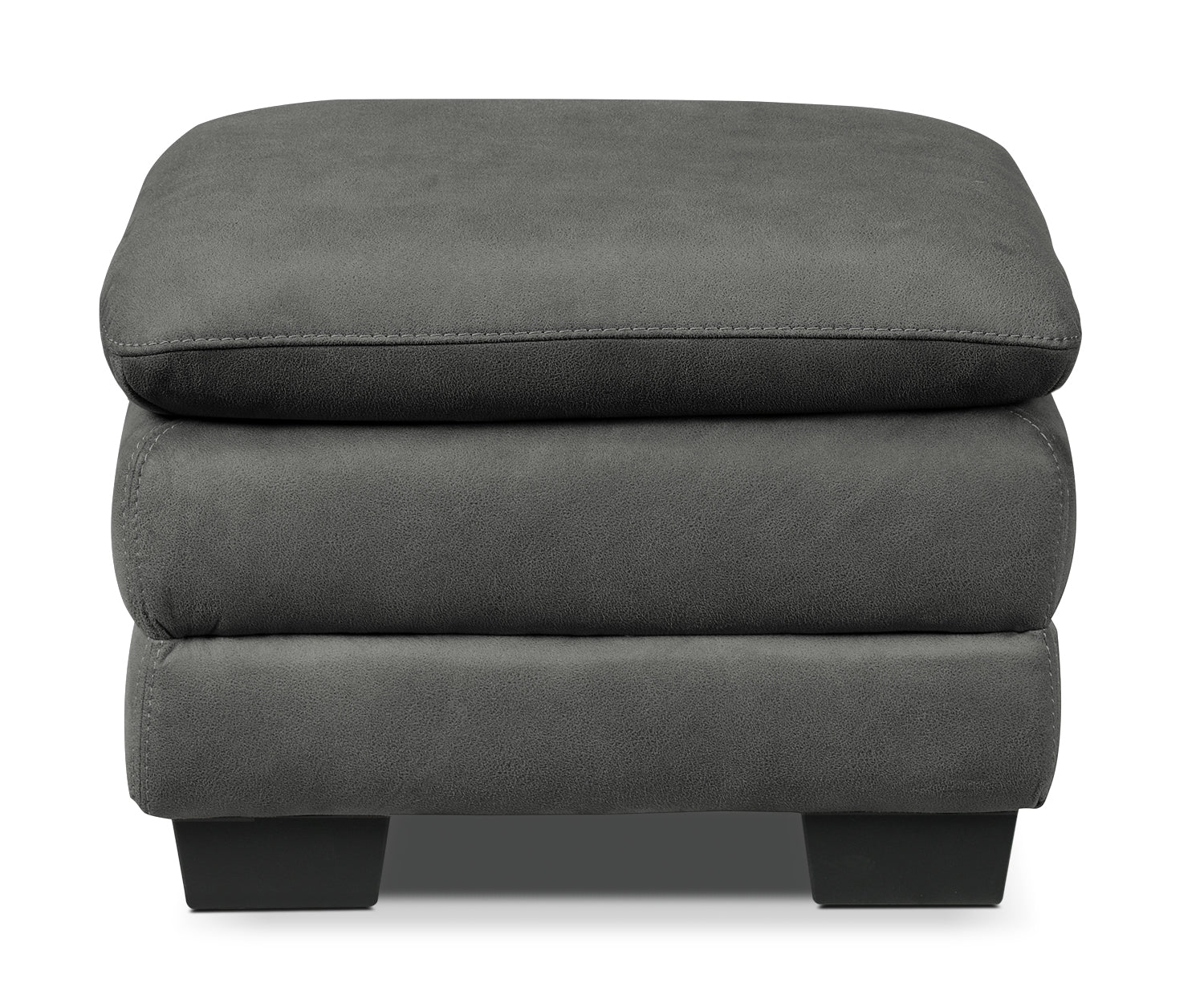 Kelleher Ottoman - Charcoal - Image 2
