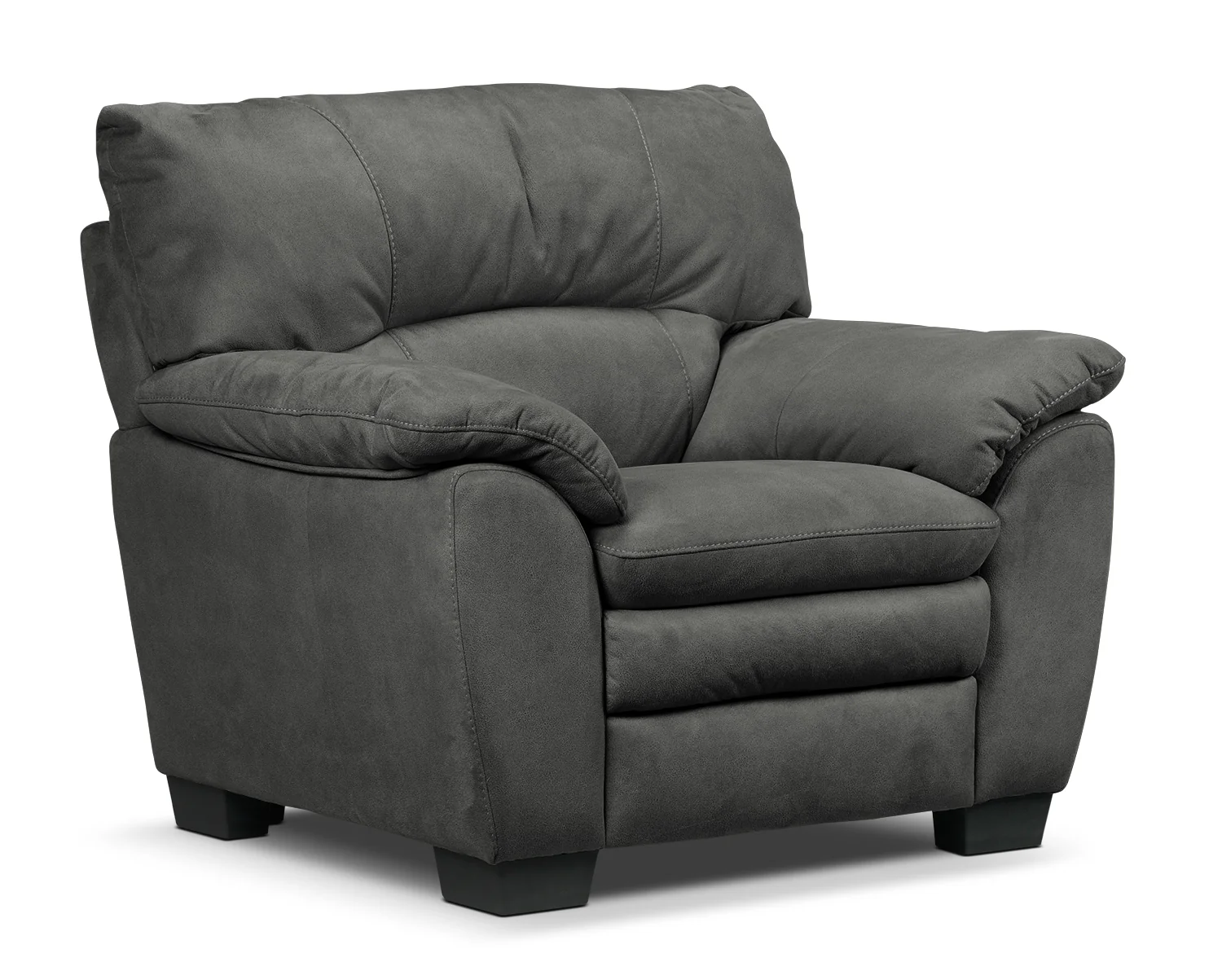 Kelleher Sofa, Loveseat and Chair Set - Charcoal - Image 4