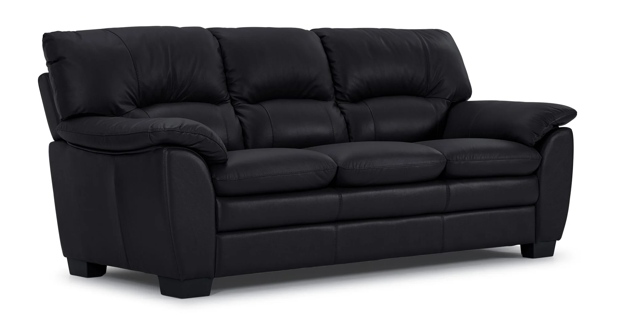 Kendrick Leather Sofa and Chair Set - Black - Image 2